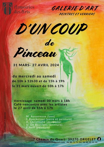 affiche de l'exposition "D'un coup de pinceau"
