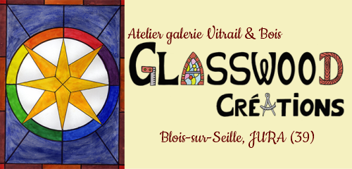 Logo étoile et Glasswood Créations atelier