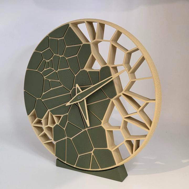 Horloge motif voronoï impression 3D