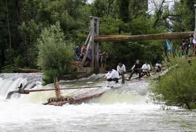 La portière à radeaux