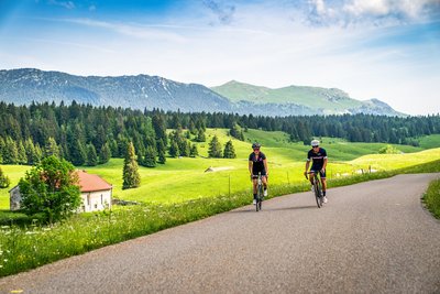 Cyclistes dans les Hautes-Combes