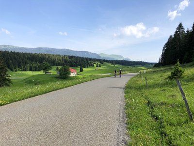 Cyclistes dans les Hautes-Combes